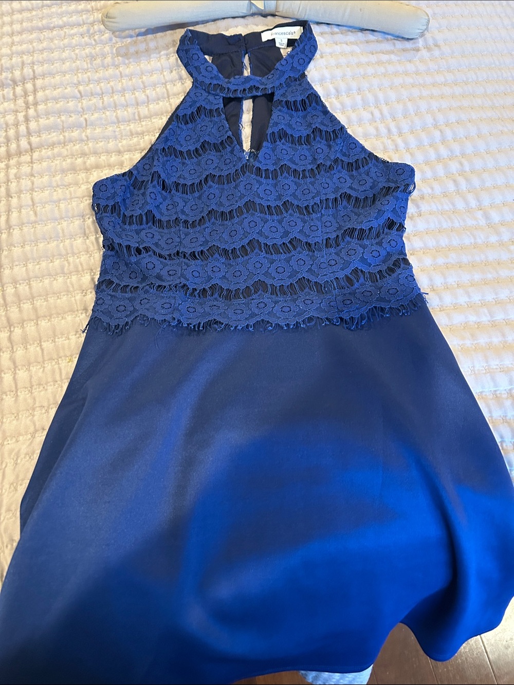 Speechless Royal Blue Lace Halter Camisole